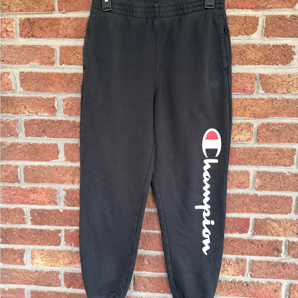 Champion Kids Black Jogger Pants. Black. Size Large